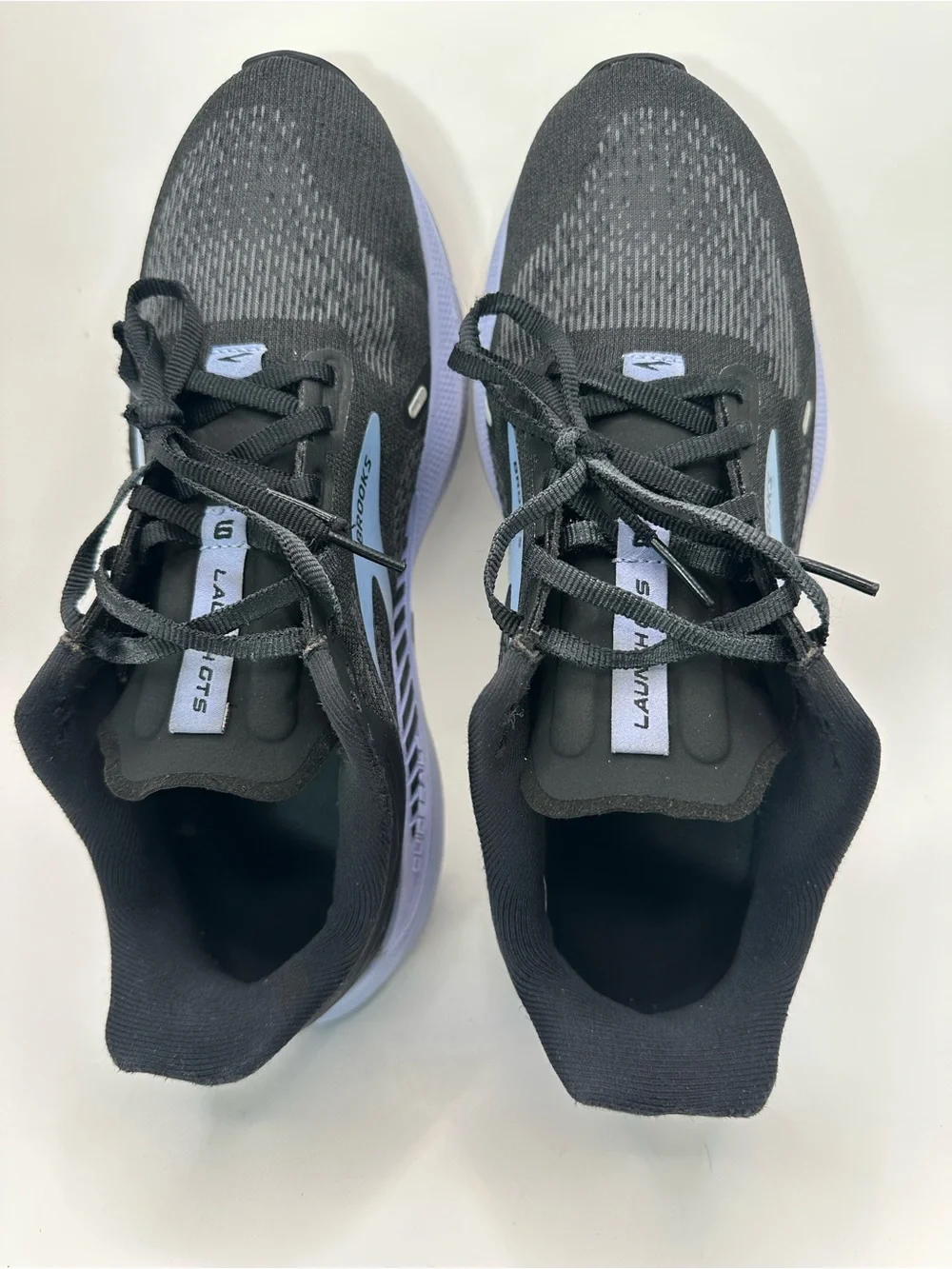 Brooks Launch 9 Women’s Running Shoes SIZE 9.5 Black w/ Blue Lavender